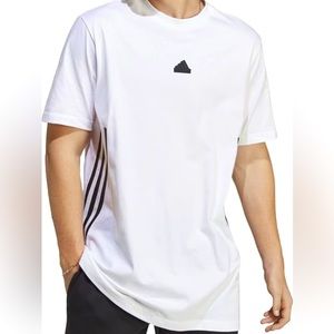 Adidas Men’s White 3 Striped Shirt Size‎ 2XL